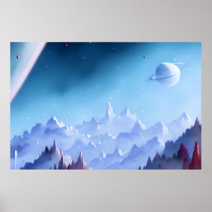Póster Galaxia, Universo, Estrellas, Espacio Ultraterrest