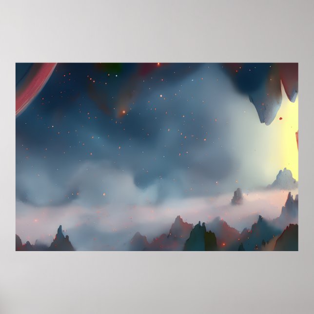 Póster Galaxia, Universo, Estrellas, Espacio Ultraterrest (Frente)