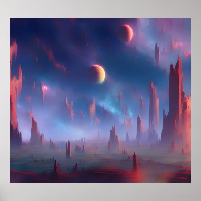 Póster Galaxia, Universo, Estrellas, Espacio Ultraterrest (Frente)