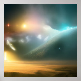 Póster Galaxia, Universo, Estrellas, Espacio Ultraterrest