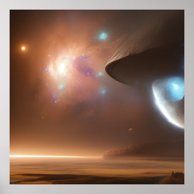 Póster Galaxia, Universo, Estrellas, Espacio Ultraterrest (Frente)