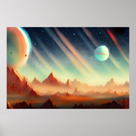 Póster Galaxia, Universo, Estrellas, Espacio Ultraterrest