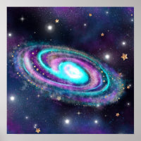 Galaxia Vía Láctea | Resplandor rosa púrpura Cósmi
