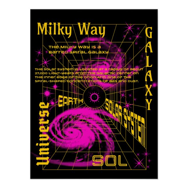 Póster Galaxia Y2K (Anverso)