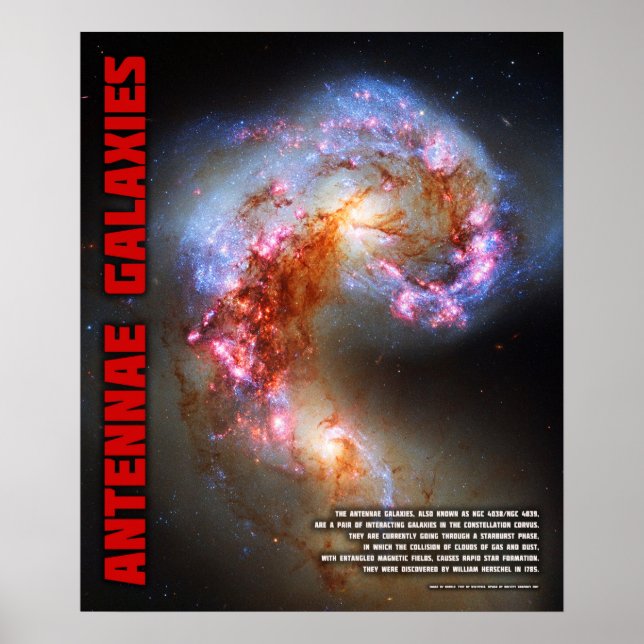 Póster Galaxias Antennae (Frente)