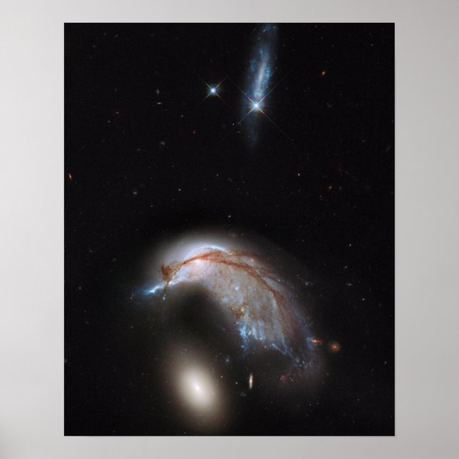 Póster Galaxias colisionantes (Frente)