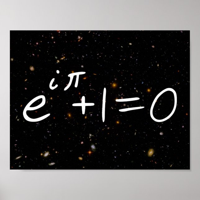 Póster Galaxias de campo profundo de identidad de Euler (Frente)
