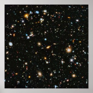 Póster Galaxias del Campo Ultra Profundo del Hubble de la
