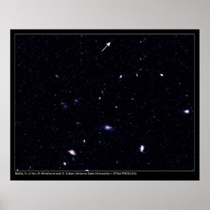 Póster Galaxias distantes Telescopio Hubble