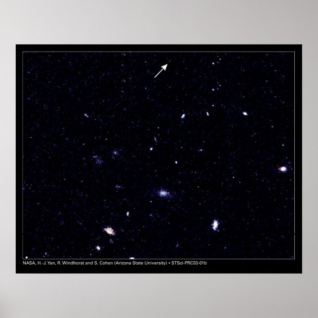 Póster Galaxias distantes Telescopio Hubble (Frente)