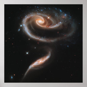 Póster Galaxias espirales en forma de rosa