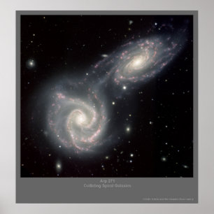 Póster Galaxias espirales que chocan ARP-271