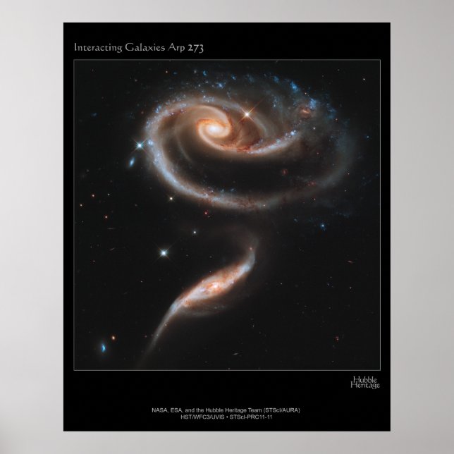 Póster Galaxias interactivas ARP-273 (Frente)