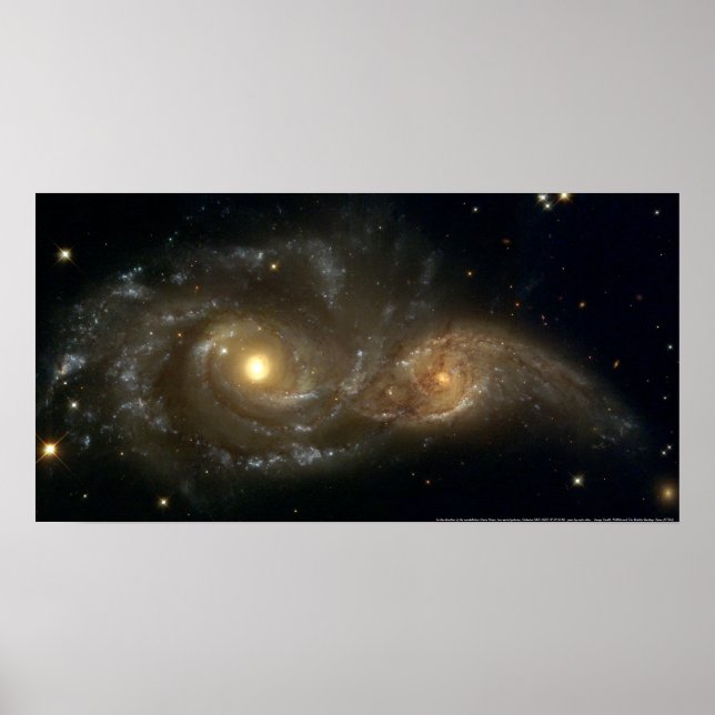 Póster Galaxias NGC 2207 e IC 2163 (Frente)