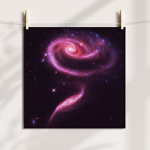 Póster Galaxias Rosa Pink