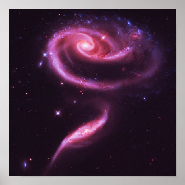 Póster Galaxias Rosa Pink (Frente)