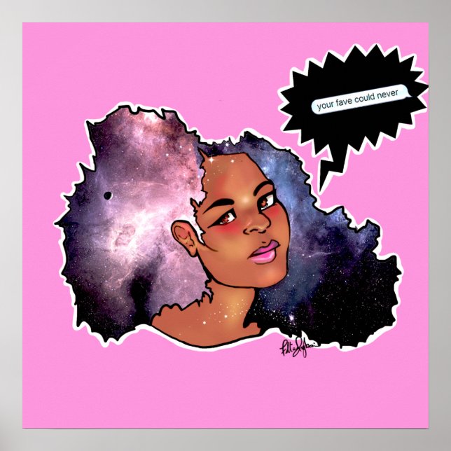 Póster Galaxy Afro (Frente)