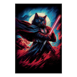 Póster Galaxy Cat Sworsman