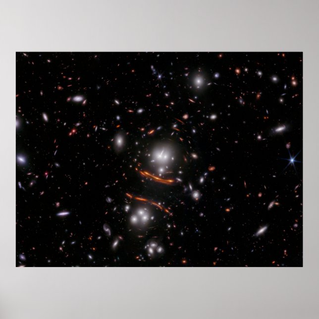 Póster Galaxy Cluster PLCK G165.7 (imagen de NIRCam) (Frente)