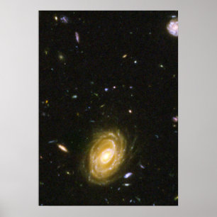 Póster Galaxy HUDF-JD2 desde el campo ultraprofundo de Hu