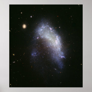 Póster Galaxy NGC 1427A se sumerge hacia la galaxia de Fo