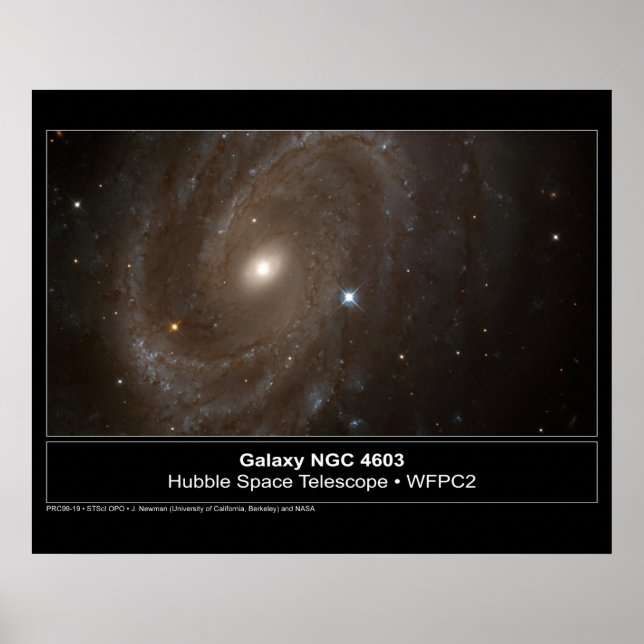 Póster Galaxy NGC 4603 Fotografía del telescopio Hubble (Frente)
