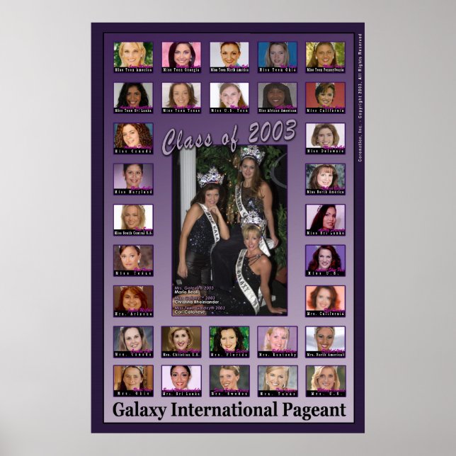 Póster Galaxy Pageant Class of 2003 (Frente)
