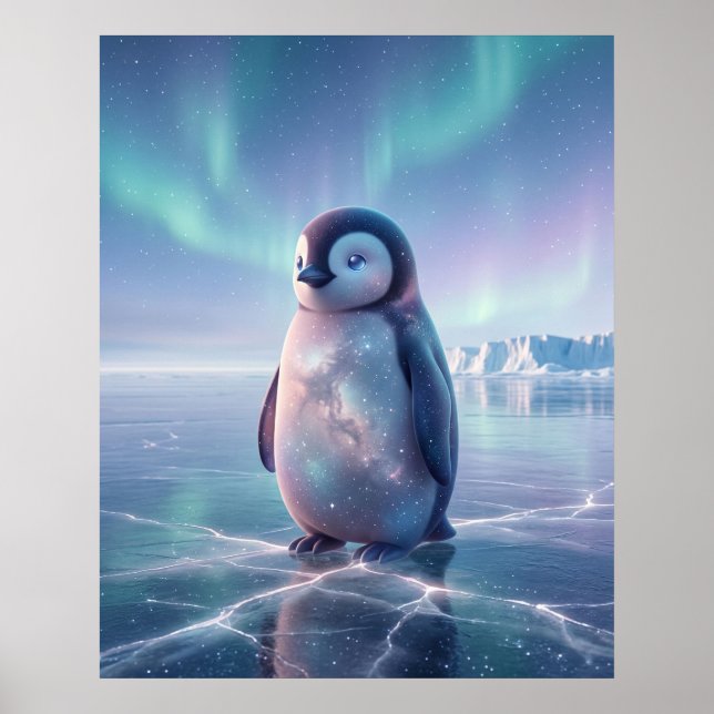 Póster Galaxy Penguin Star Shore (Frente)