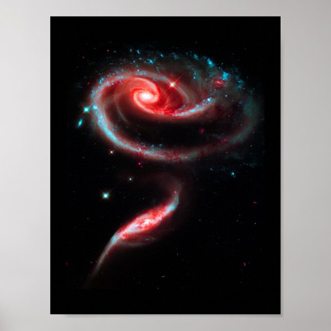Póster Galaxy Rosa Rojo (Frente)