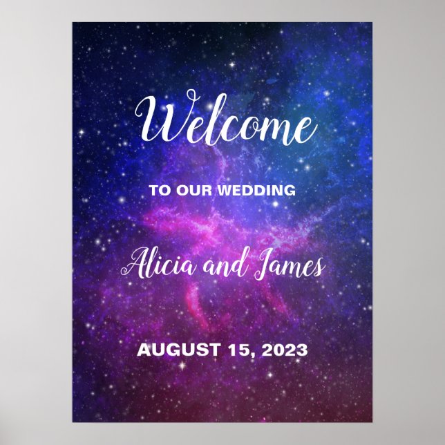 Póster Galaxy Stars Welcome Poster (Frente)