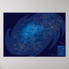Póster Galaxymap, Papier poster (mat)