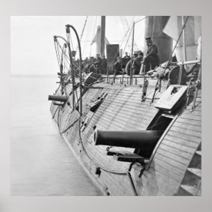 Póster Galena acorazada de la guerra civil, 1862