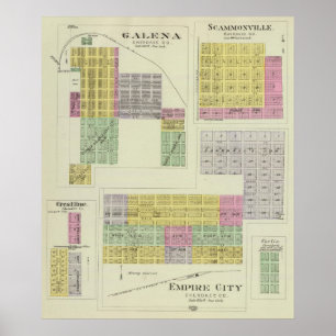 Póster Galena, Scammonville y Crestline, Kansas