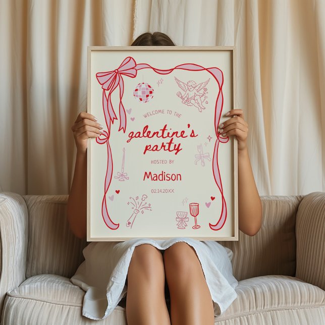 Póster Galentine's Day Party Downloadable Welcome  (Subido por el creador)