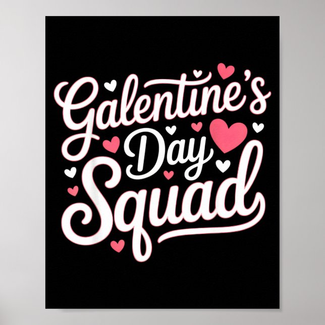 Póster Galentine's Day Squad For Friends Festive Ladies V (Frente)