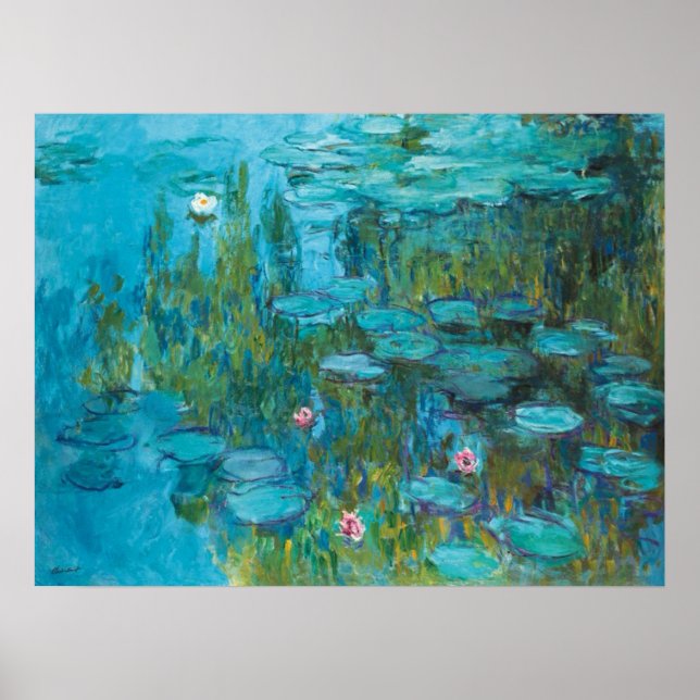 Póster Galería Claude Monet Water Lilies NymphéasHD (Frente)