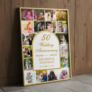 Póster Galería de fotos del 50 aniversario de bodas de or