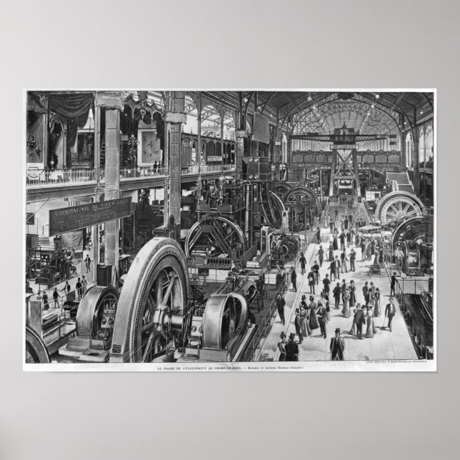Póster Galería de Máquinas Eléctricas de Francia (Frente)