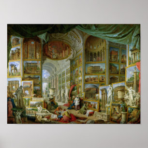 Póster Galería de vistas de Roma antigua, 1758