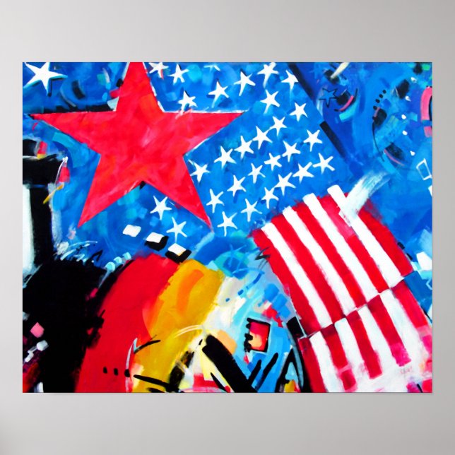 Póster Galería East Side, Muro de Berlín, Banderas (Frente)