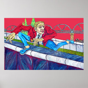 Póster Galería East Side, Muro de Berlín, Escalada Escape