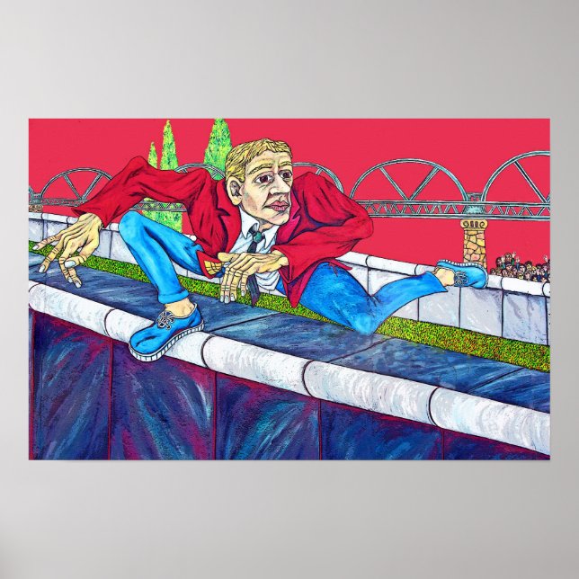 Póster Galería East Side, Muro de Berlín, Escalada Escape (Frente)