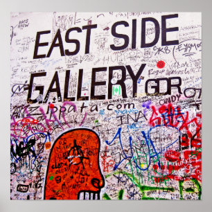 Póster Galería East Side, Muro de Berlín, graffiti