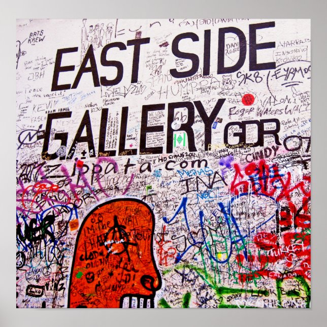 Póster Galería East Side, Muro de Berlín, graffiti (Frente)