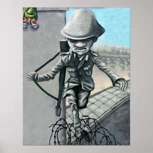 Póster Galería East Side, Muro de Berlín, Sentry on Wall
