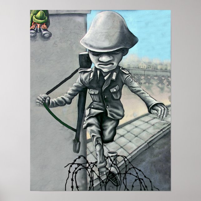 Póster Galería East Side, Muro de Berlín, Sentry on Wall  (Frente)