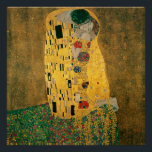 Póster Galería Gustav Klimt The Kiss (Amantes)HD Vintage<br><div class="desc">Gustav Klimt. El Beso (Amantes). 1908. Hoja de aceite y oro sobre lienzo. Pintura original de una obra maestra de arte de un famoso artista austriaco de Art Nouveau Gustav Klimt.</div>