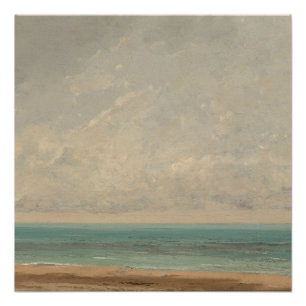 Póster Galería Nacional Gustave Courbet del Mar Tranquilo