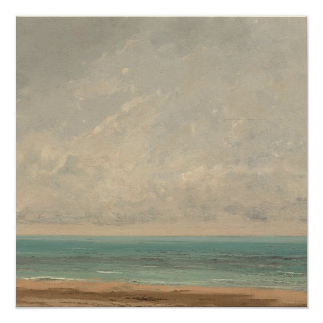 Póster Galería Nacional Gustave Courbet del Mar Tranquilo (Anverso)