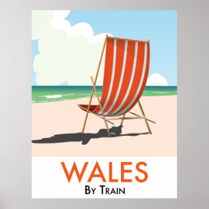 Póster Gales por tren